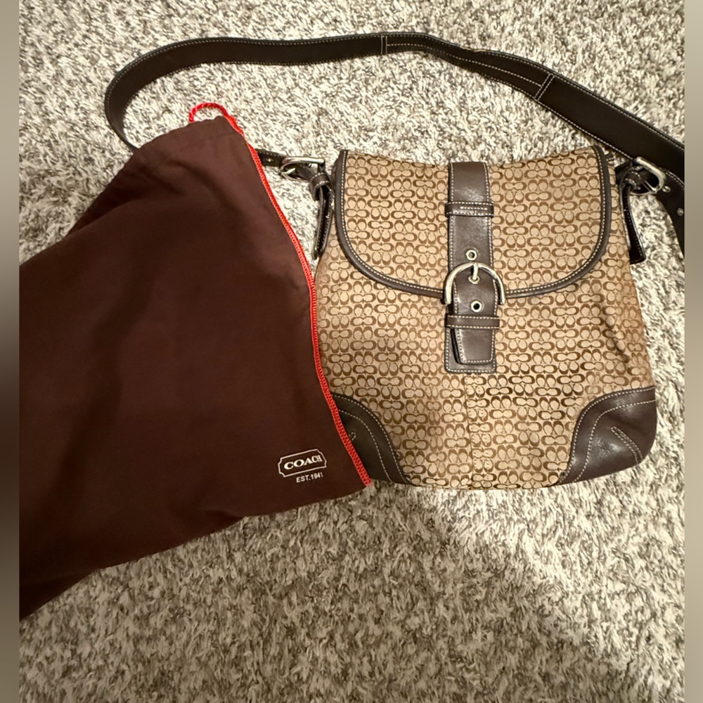 Coach Signature Jacquard Adjustable Crossbody